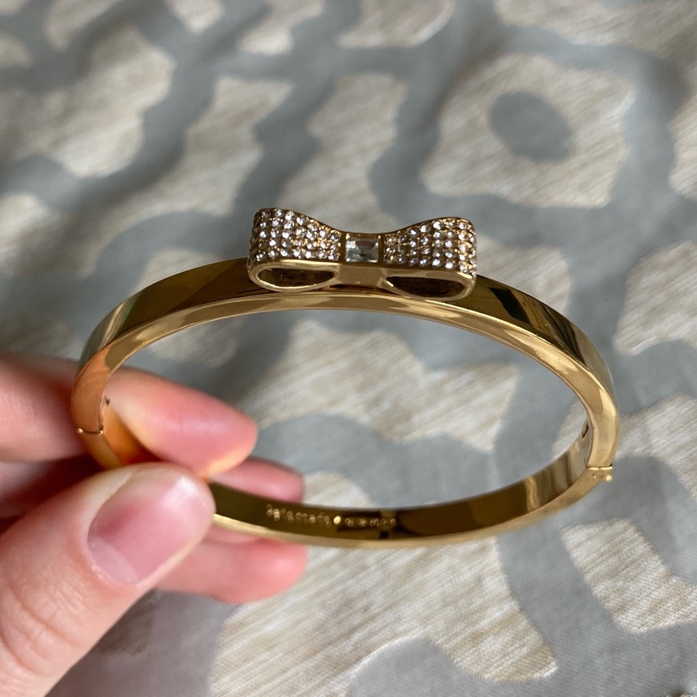 Kate Spade gold bow bangle